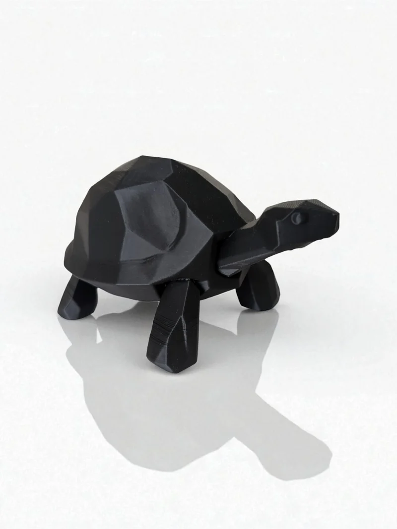 Sculpture en polyrésine de tortue marchante