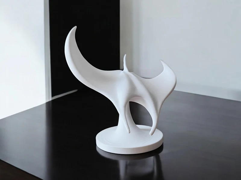 Sculpture décorative de raie blanche