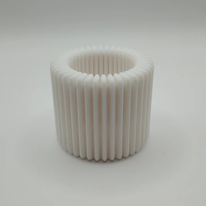 Bougeoir moderne à rainures pour bougies chauffe-plat standard