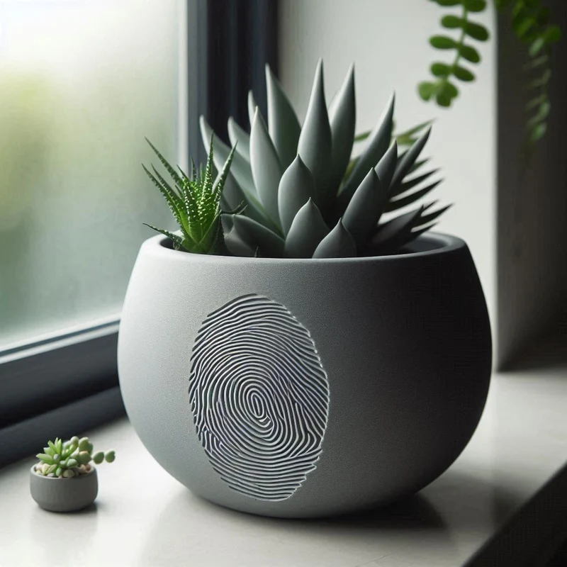 Pot de fleurs unique avec un design de scène de crime