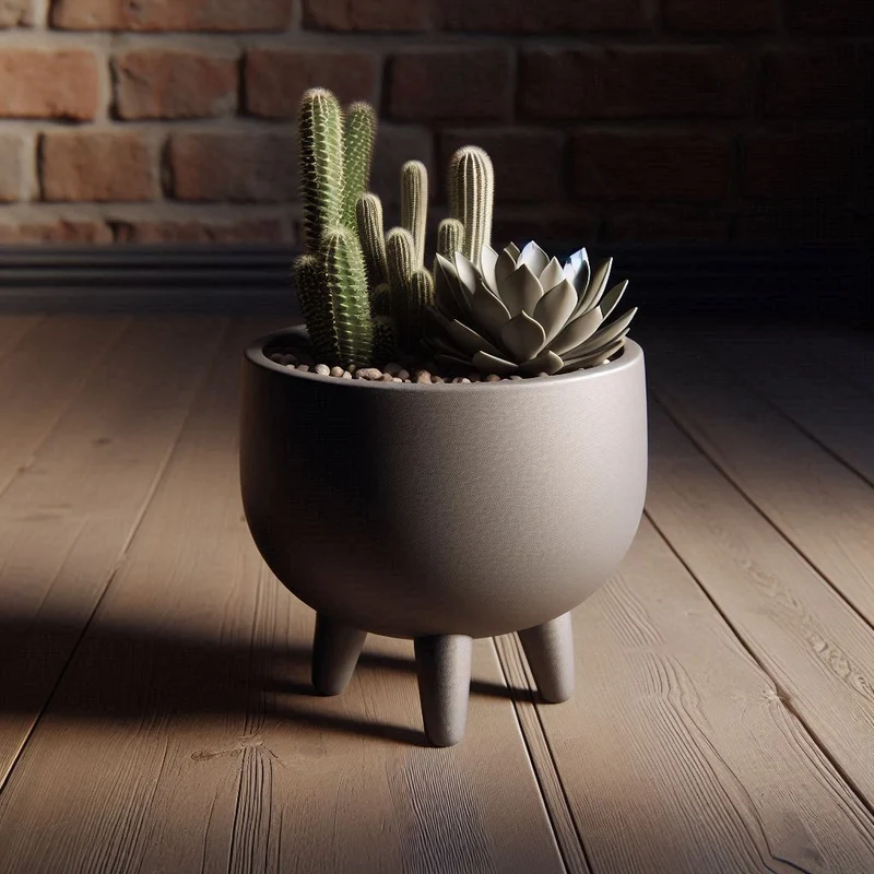 Cache-pot Rétro Mid-Century avec Pieds