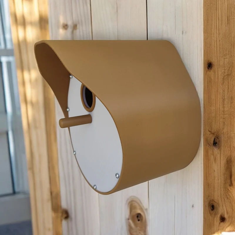 Nichoir moderne incurvé avec toit en forme de cloche
