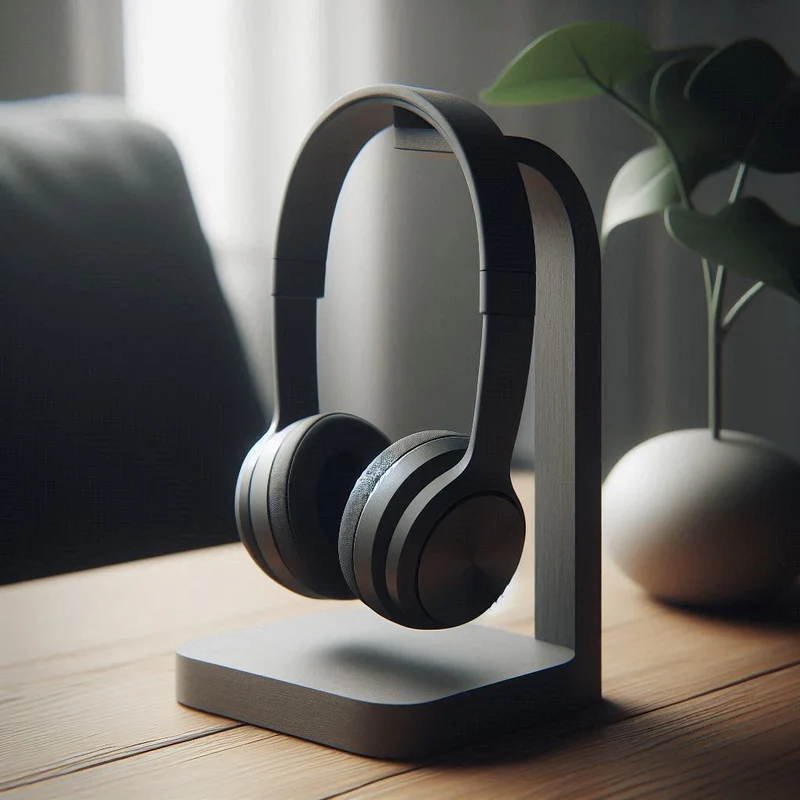 Support de casque élégant avec design décentré