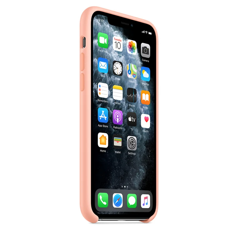 iPhone 11 Pro 256 Go - Gris Sidéral - Débloqué - Excellent & Neuf Coque Pamplemousse