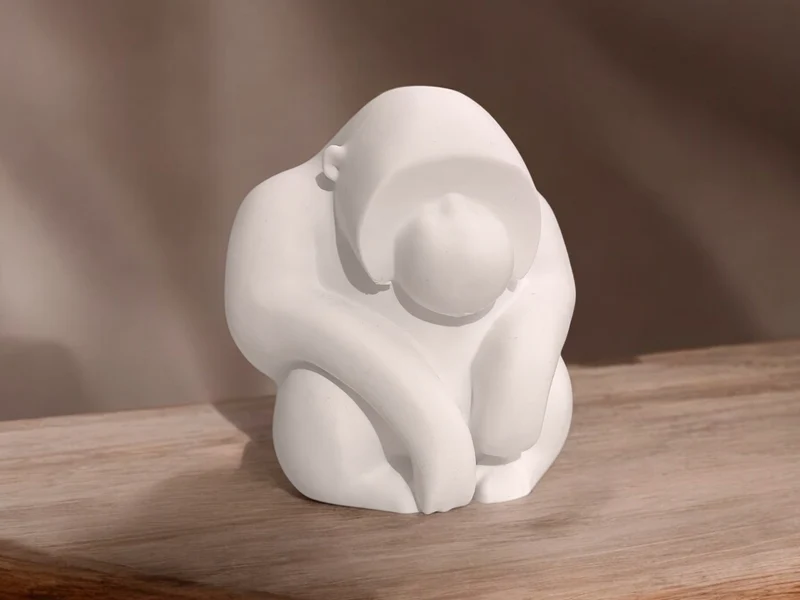 Sculpture d'Orang-outan Penseur pour la Décoration Intérieure