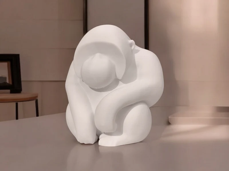 Sculpture d'Orang-outan Penseur pour la Décoration Intérieure