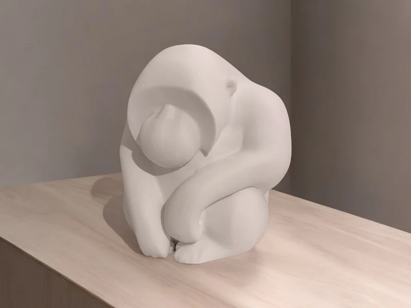 Sculpture d'Orang-outan Penseur pour la Décoration Intérieure