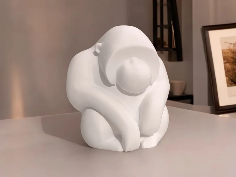 Sculpture d'Orang-outan Penseur pour la Décoration Intérieure