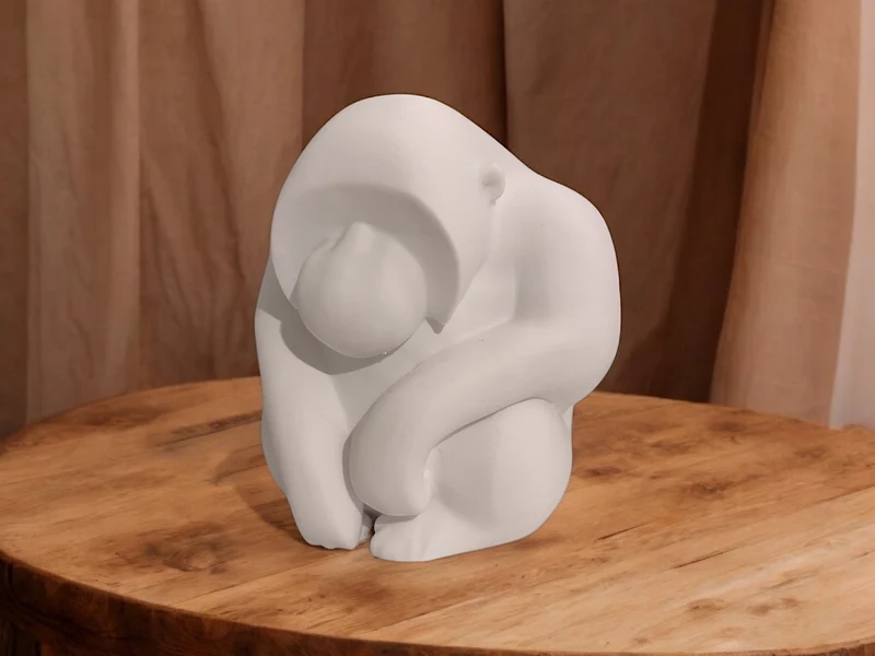 Sculpture d'Orang-outan Penseur pour la Décoration Intérieure