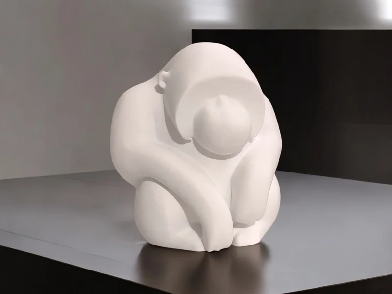 Sculpture d'Orang-outan Penseur pour la Décoration Intérieure