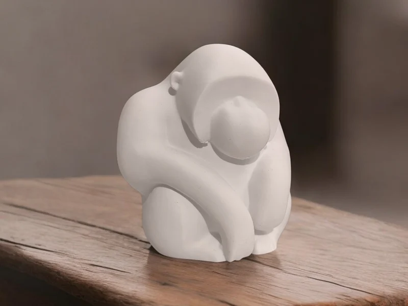 Sculpture d'Orang-outan Penseur pour la Décoration Intérieure