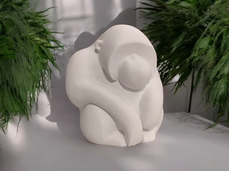 Sculpture d'Orang-outan Penseur pour la Décoration Intérieure