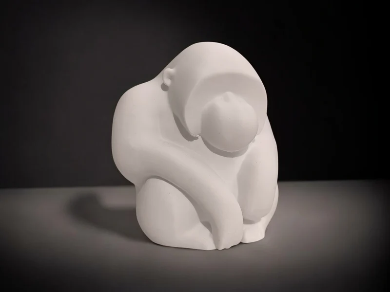 Sculpture d'Orang-outan Penseur pour la Décoration Intérieure