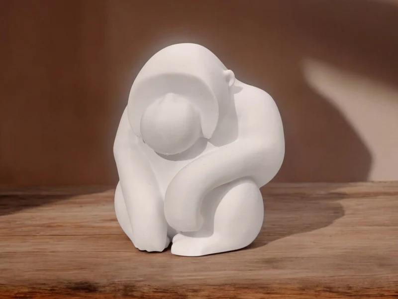 Sculpture d'Orang-outan Penseur pour la Décoration Intérieure