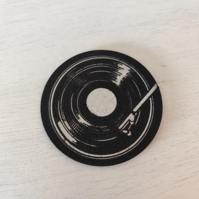 Sous-verre en vinyle rétro pour verres et tasses