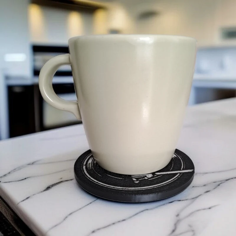 Sous-verre en vinyle rétro pour verres et tasses
