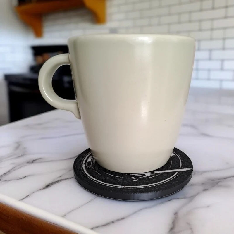 Sous-verre en vinyle rétro pour verres et tasses