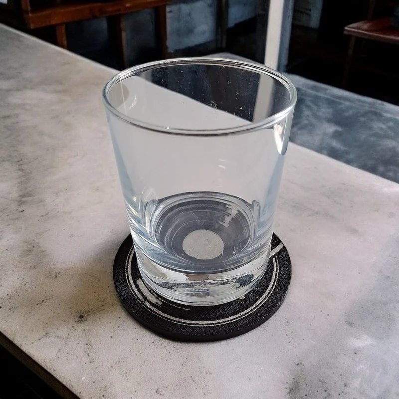 Sous-verre en vinyle rétro pour verres et tasses