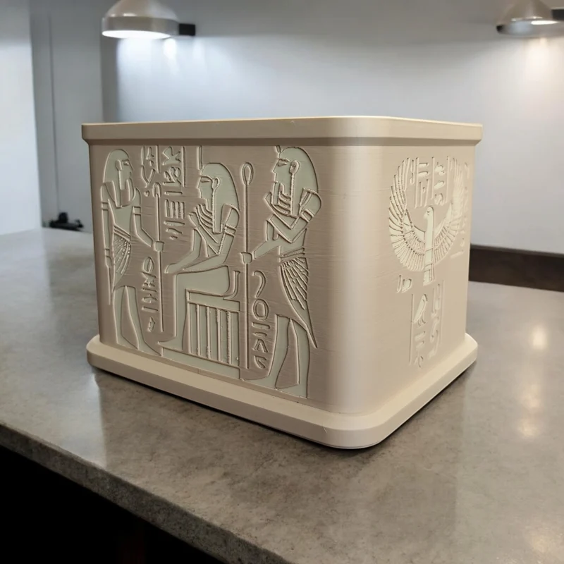 Sculpture et vase égyptiens de Toutânkhamon