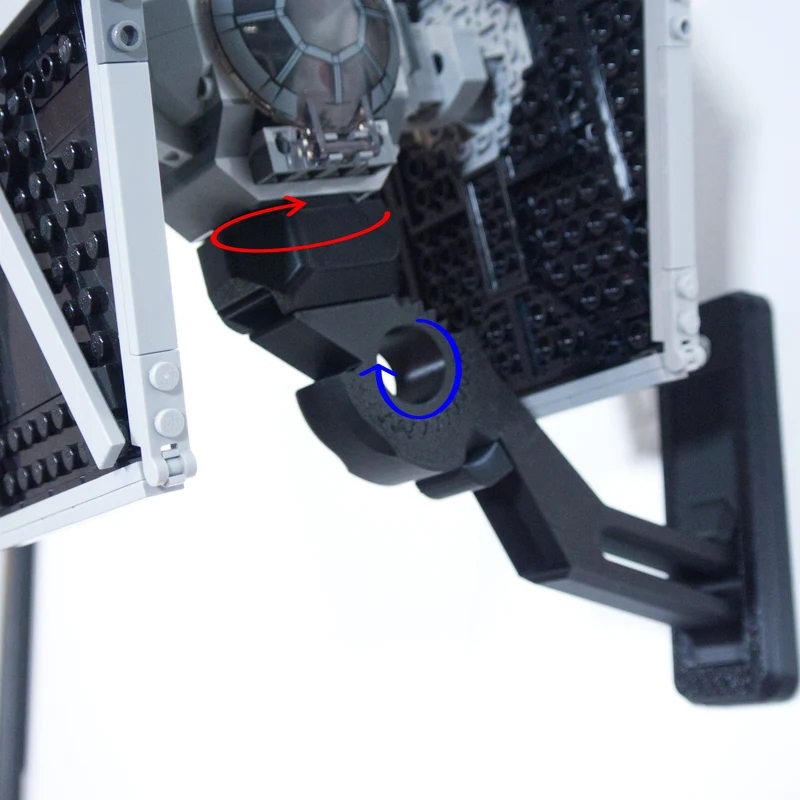 Support mural réglable pour TIE Fighter 75300