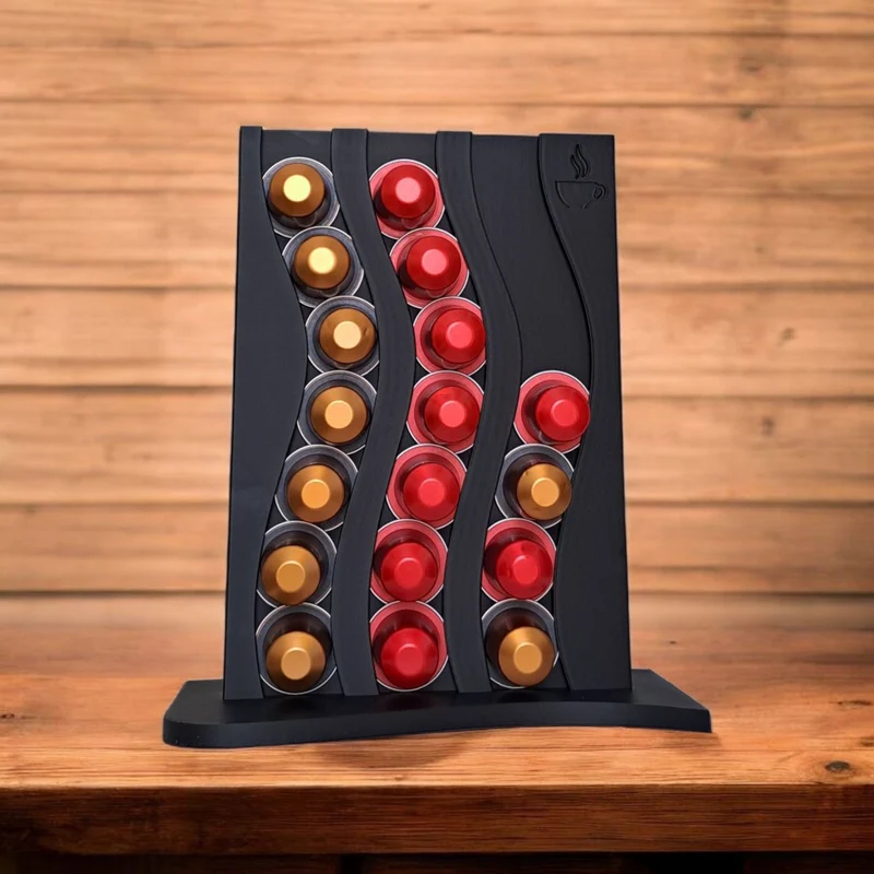 Porte-capsules Nespresso ondulé pour 21 capsules