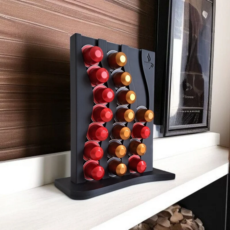 Porte-capsules Nespresso ondulé pour 21 capsules