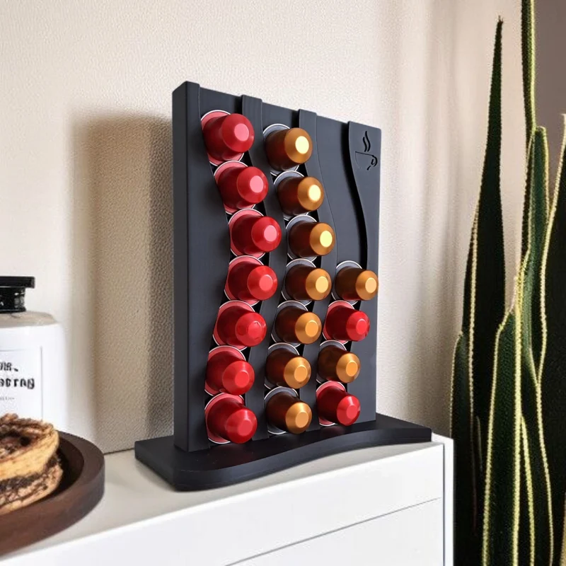 Porte-capsules Nespresso ondulé pour 21 capsules