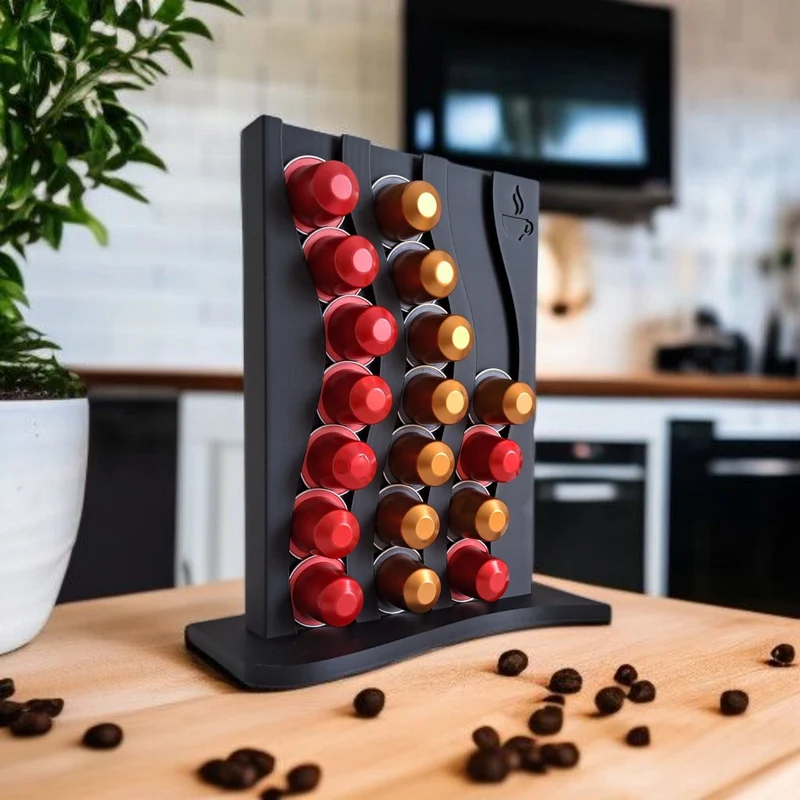 Porte-capsules Nespresso ondulé pour 21 capsules
