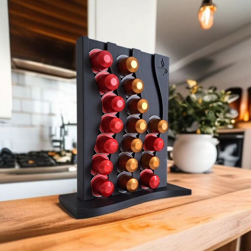 Porte-capsules Nespresso ondulé pour 21 capsules