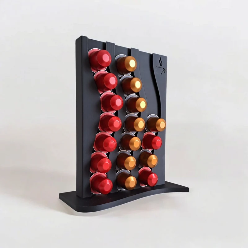 Porte-capsules Nespresso ondulé pour 21 capsules