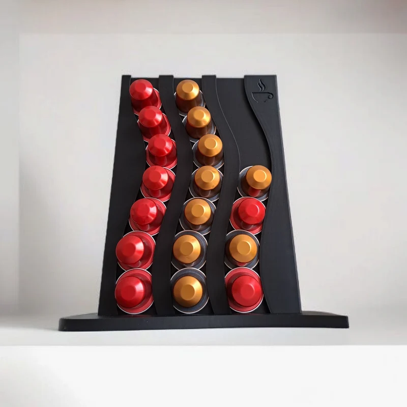 Porte-capsules Nespresso ondulé pour 21 capsules