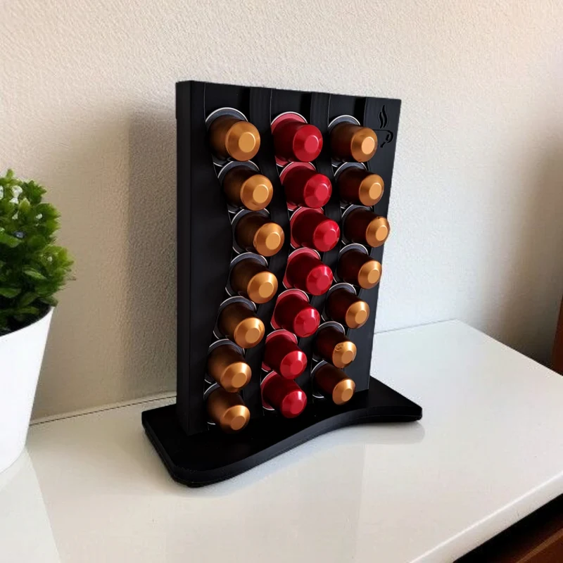 Porte-capsules Nespresso ondulé pour 21 capsules