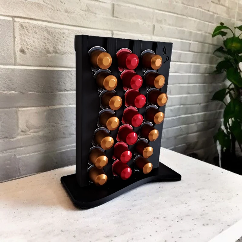 Porte-capsules Nespresso ondulé pour 21 capsules