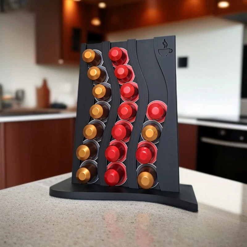 Porte-capsules Nespresso ondulé pour 21 capsules
