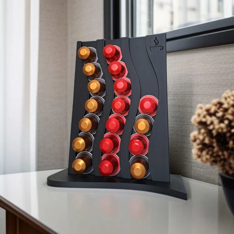 Porte-capsules Nespresso ondulé pour 21 capsules