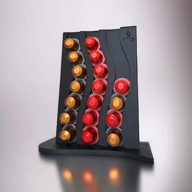 Porte-capsules Nespresso ondulé pour 21 capsules