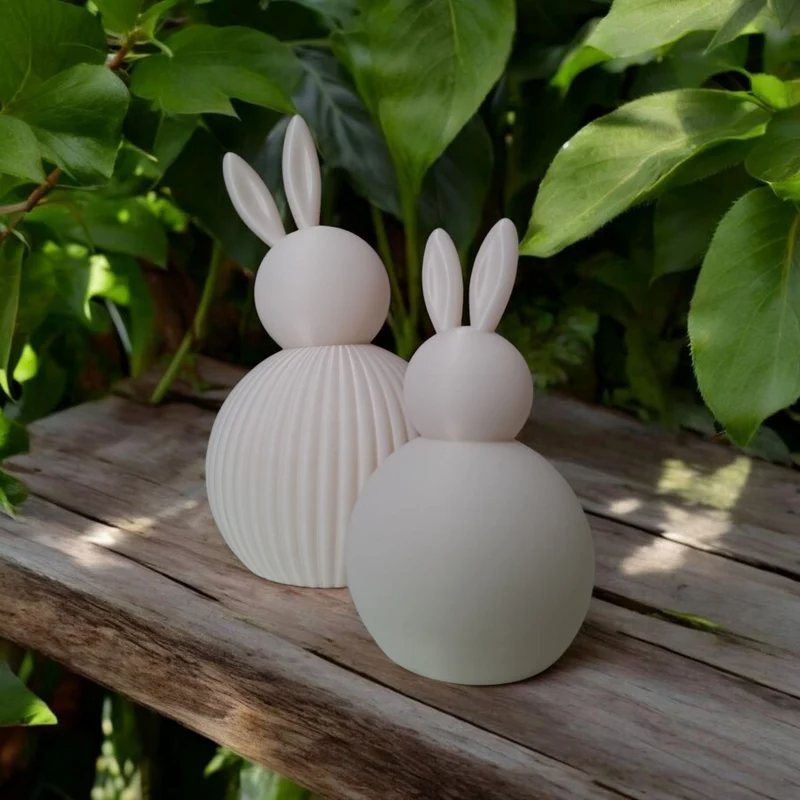 Ensemble moderne lapin de Pâques côtelé en deux tailles