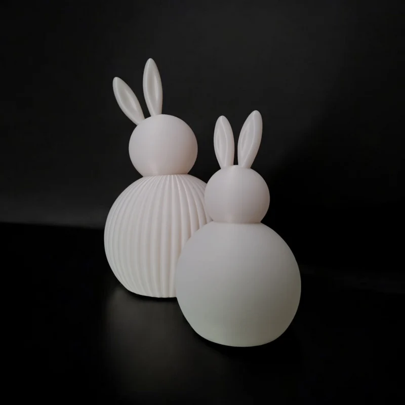 Ensemble moderne lapin de Pâques côtelé en deux tailles