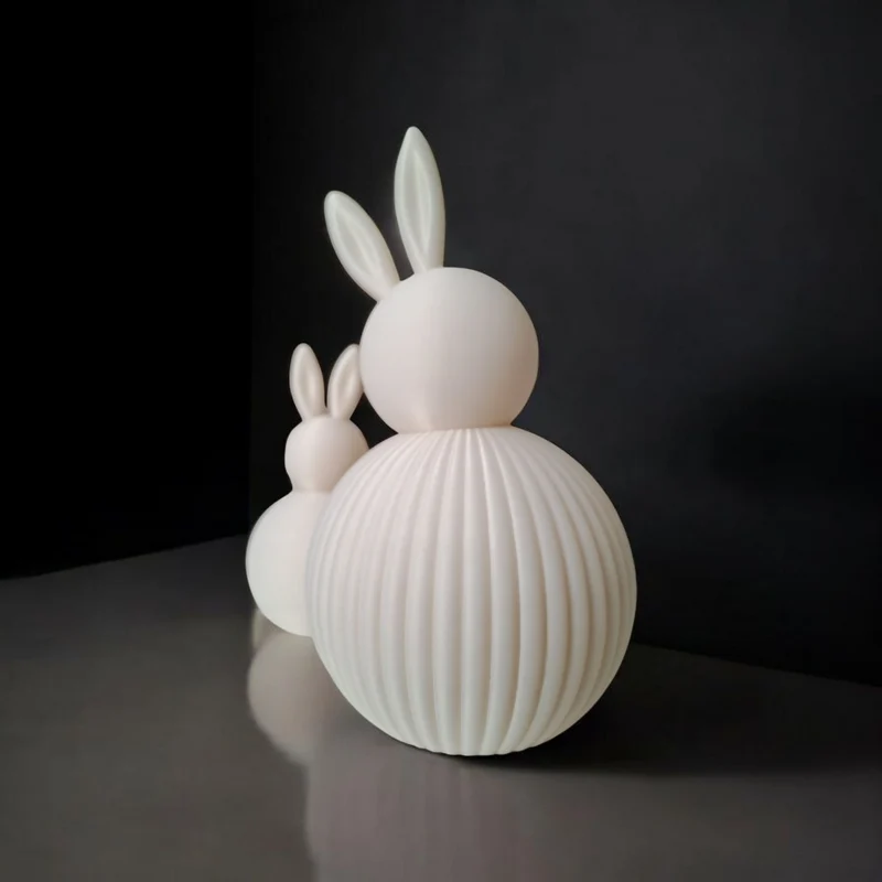 Ensemble moderne lapin de Pâques côtelé en deux tailles