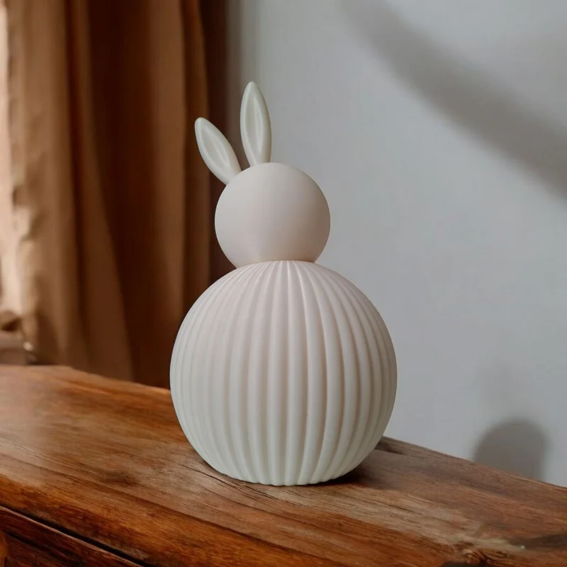 Ensemble moderne lapin de Pâques côtelé en deux tailles