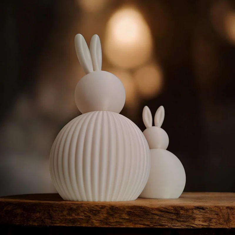 Ensemble moderne lapin de Pâques côtelé en deux tailles