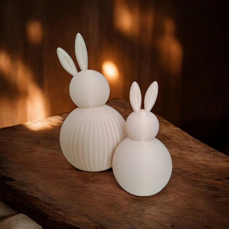 Ensemble moderne lapin de Pâques côtelé en deux tailles