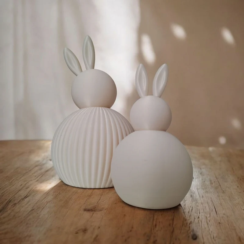 Ensemble moderne lapin de Pâques côtelé en deux tailles