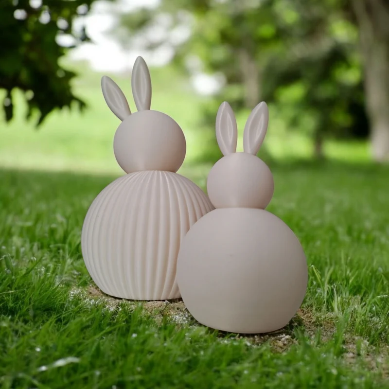 Ensemble moderne lapin de Pâques côtelé en deux tailles