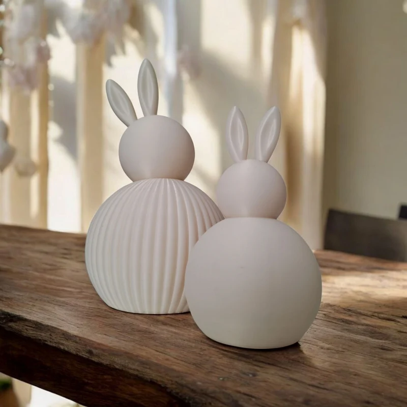 Ensemble moderne lapin de Pâques côtelé en deux tailles