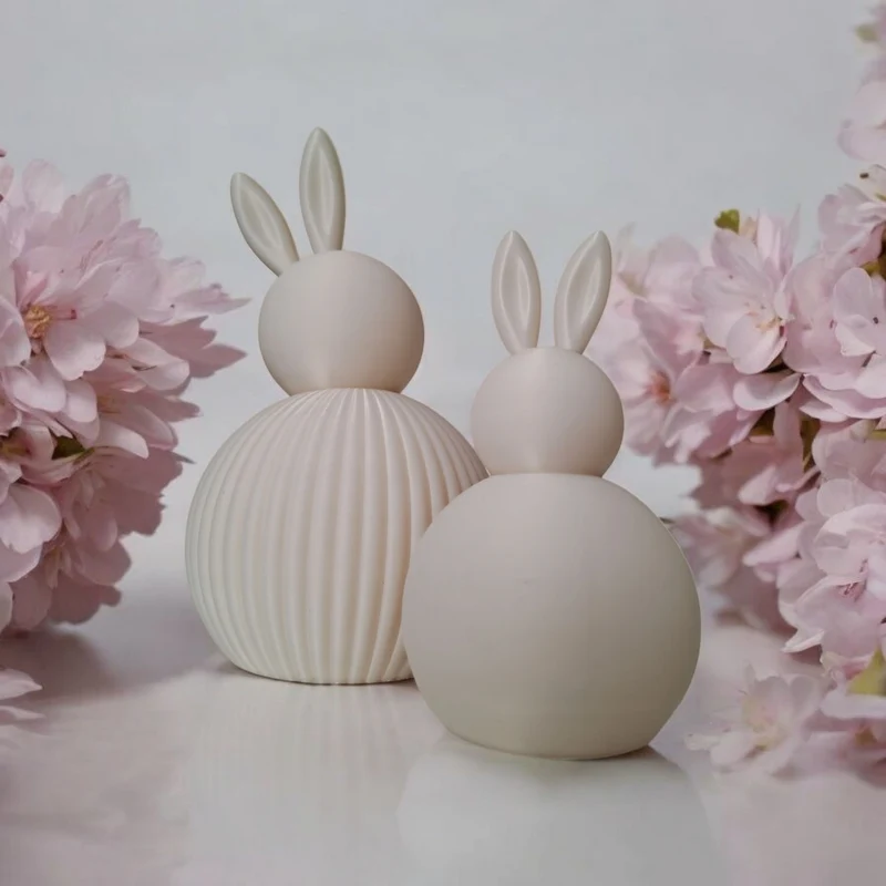 Ensemble moderne lapin de Pâques côtelé en deux tailles