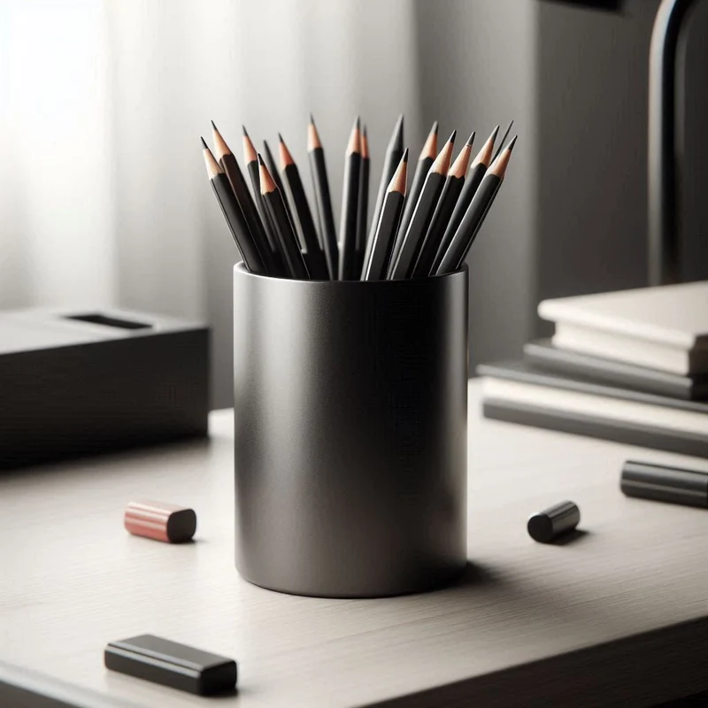 Porte-crayons rond et support de table