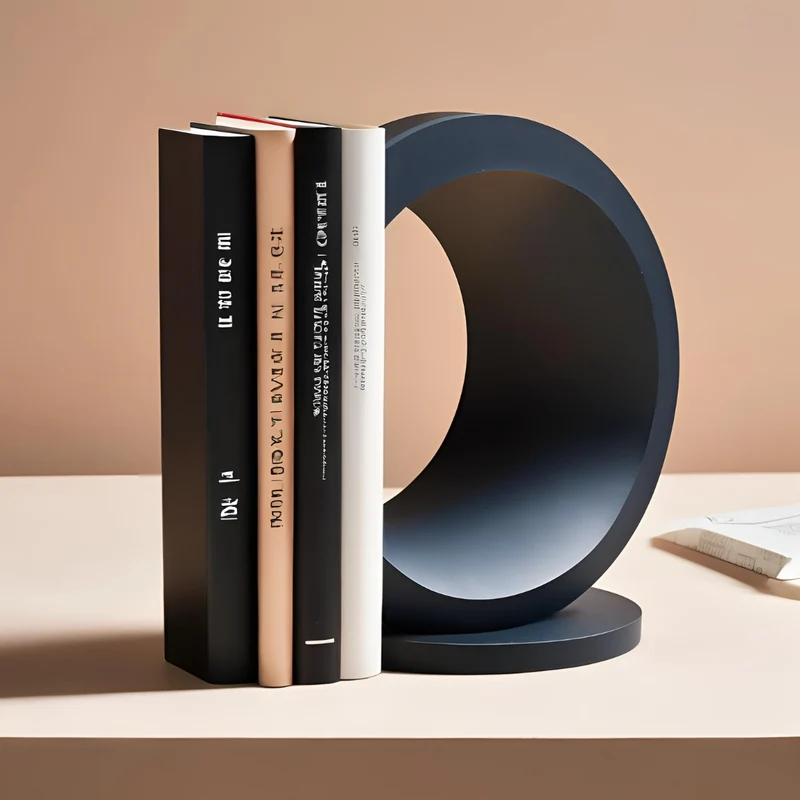 Serre-livres circulaire moderne au design minimaliste