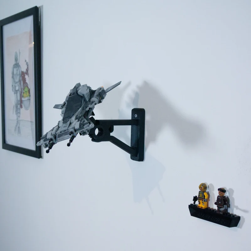 Support mural pour le chasseur Snub Pirate Mandalorian 75346