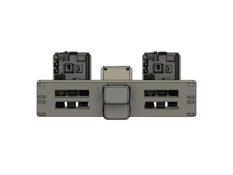 Support montage en rack 10" 2U pour Raspberry Pi 5 et JetKvm